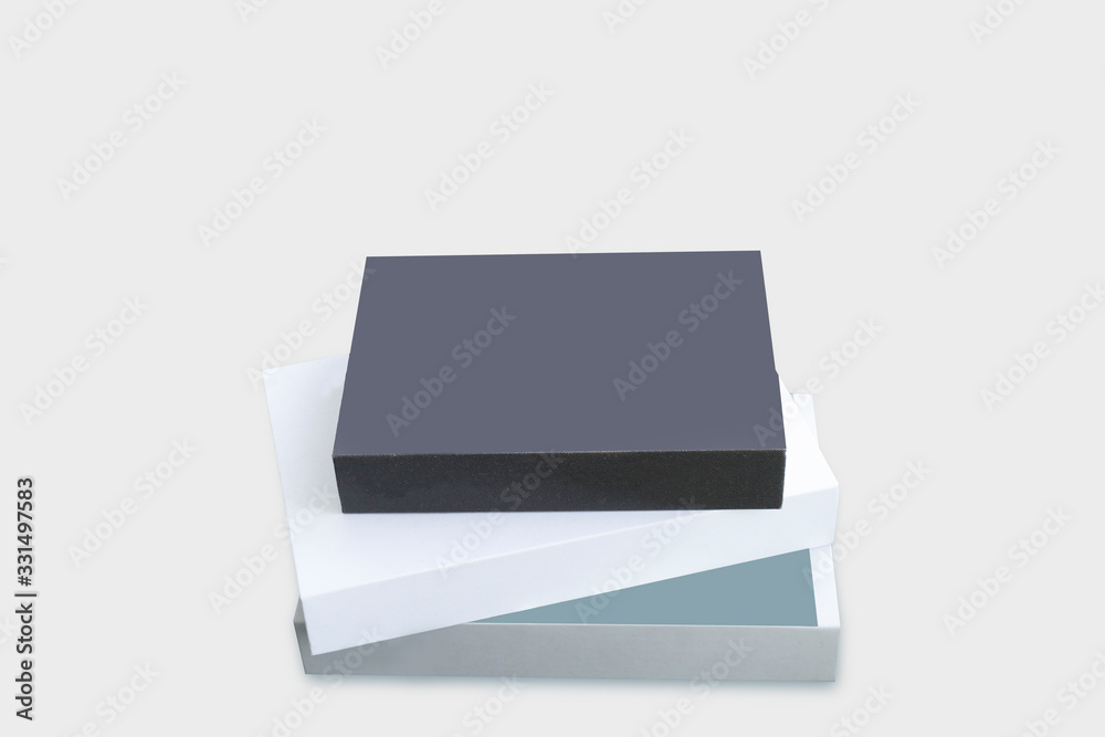 blank box isolated on white background - Stack of books on white background blank box isolated on white background - Stack of books on white background