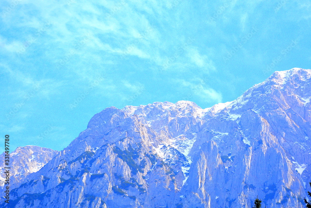 Fototapeta premium Piatra Craiului, landscape in Carpathian Mountains, Transylvania, which belongs to the South Romanian Carpathians.