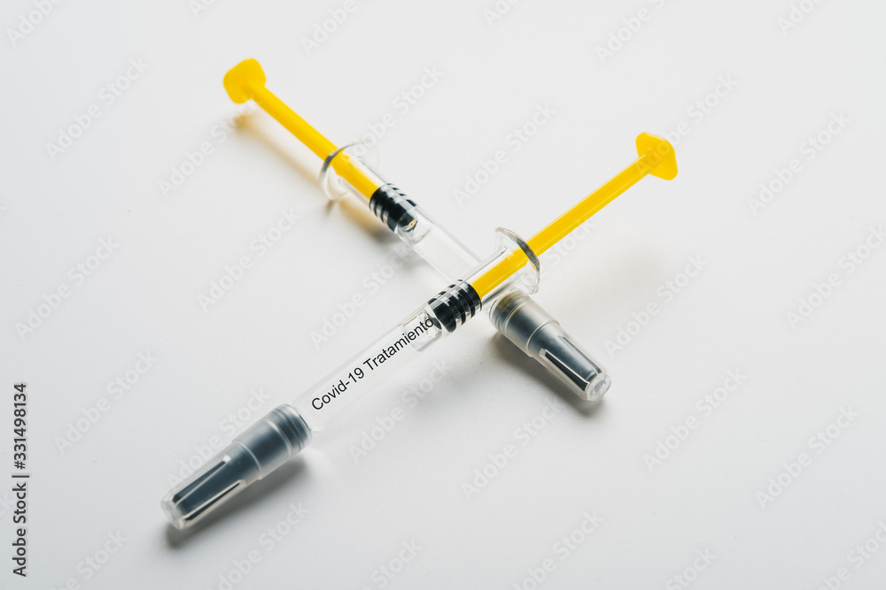 Coronavirus Vaccine, Corona virus Vaccine concept with syringe and.antidote on white background. Vaccine Concept of fight against coronavirus. Coronavirus Vaccine, Corona virus Vaccine concept with syringe and.antidote on white background. Vaccine Concept of fight against coronavirus.