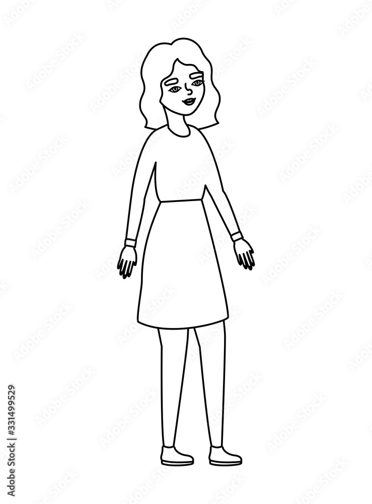 Isolated avatar woman vector design Isolated avatar woman vector design