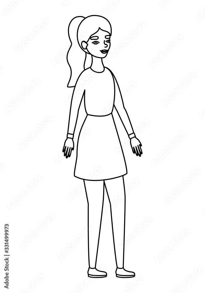Isolated avatar woman vector design Isolated avatar woman vector design