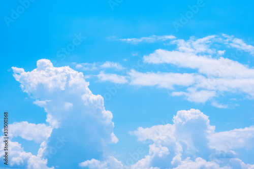 Blue sky with white clouds nature background