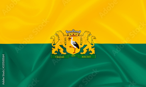 Flag of The Hague of Netherlands Illustration