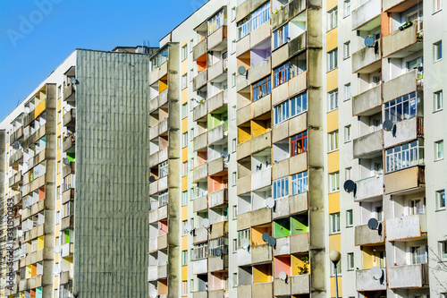 communist settlement, blocks of flats in Elblag, Poland