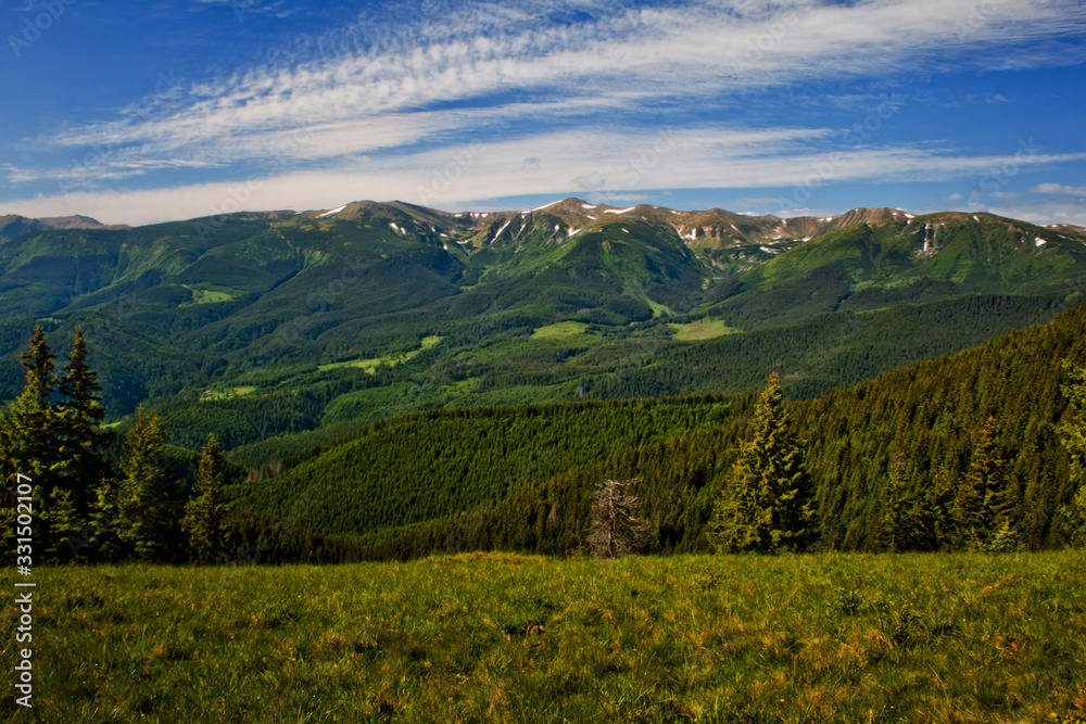 landscape with mountains and clouds landscape with mountains and clouds
