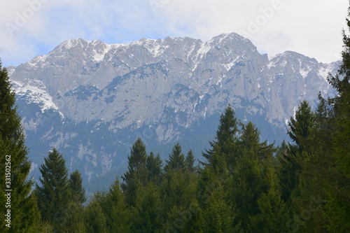 Piatra Craiului, landscape in Carpathian Mountains, Transylvania, which belongs to the South Romanian Carpathians.