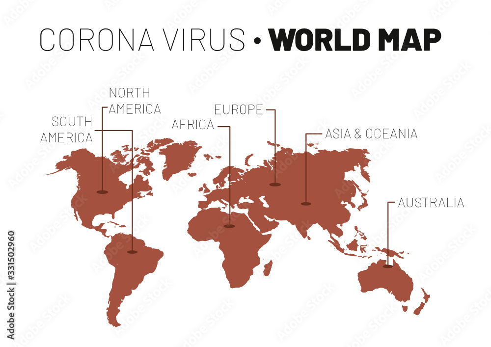 world map corona virus
