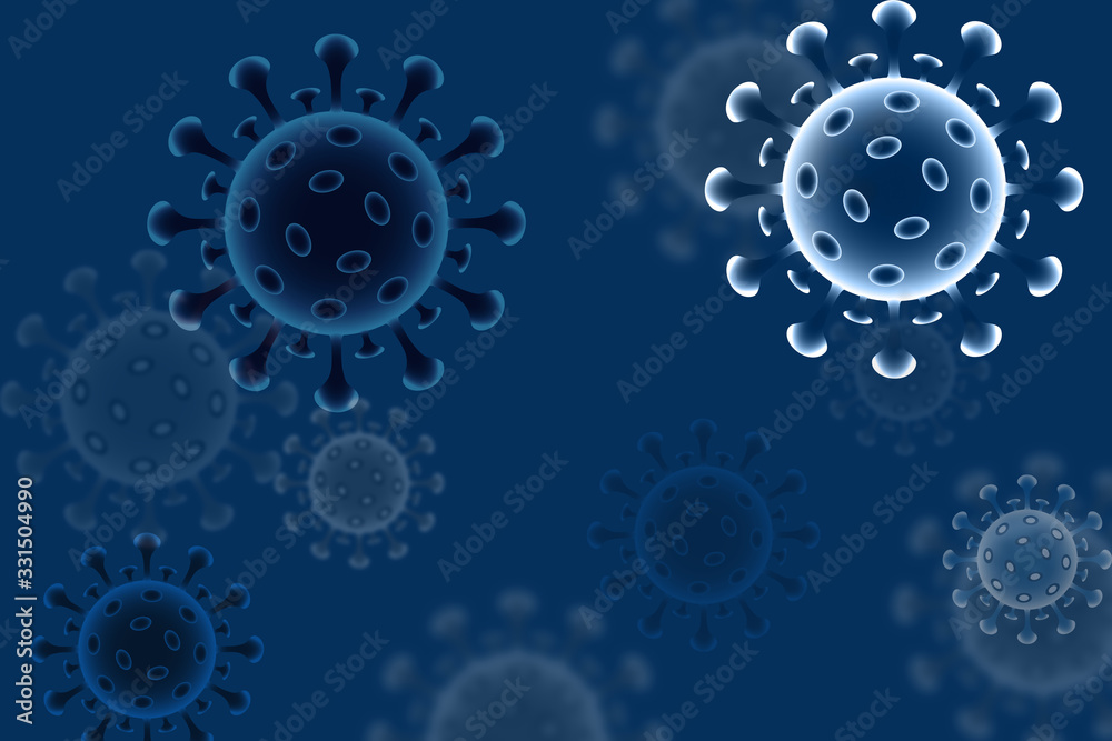 Coronavirus outbreak and coronaviruses influenza background as dangerous flu strain cases as a pandemic medical health risk concept