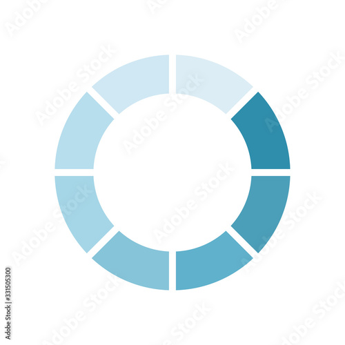 striped loading circle flat style icon vector design
