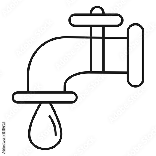 Faucet with a drop of water icon