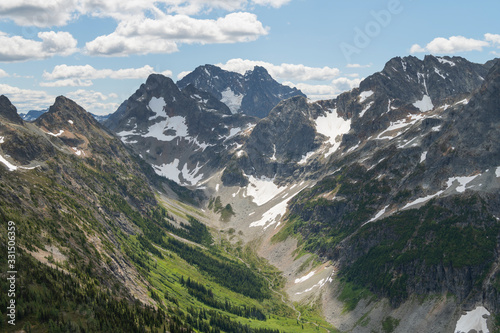 Upper Fisher Creek basin. Fisher Peak. Black Peak and Mount Arriva are in the distance. North Cascades National Park Washington. Washington. United States photo