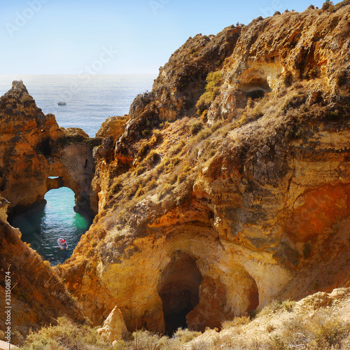Algarve Faro Portugal sea cliffs Atlantic ocean coast