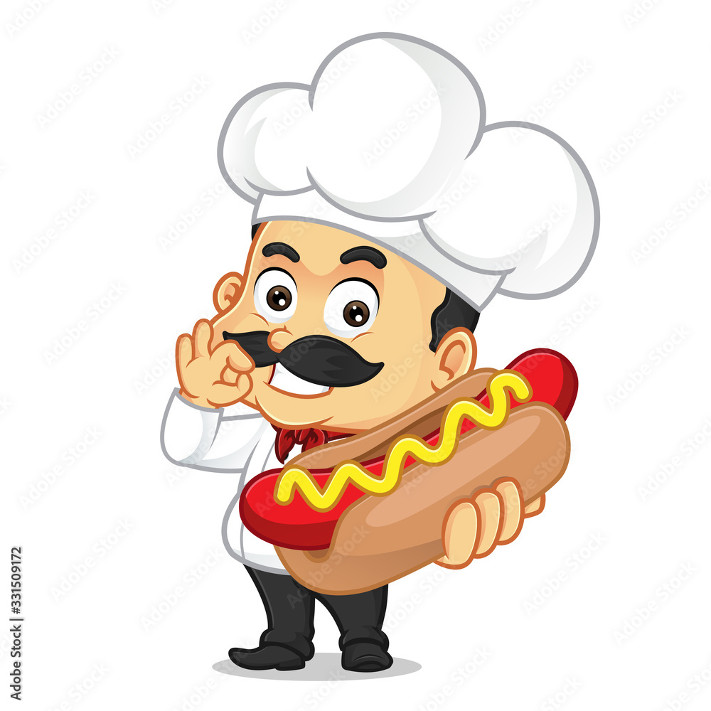 hot dog man clipart