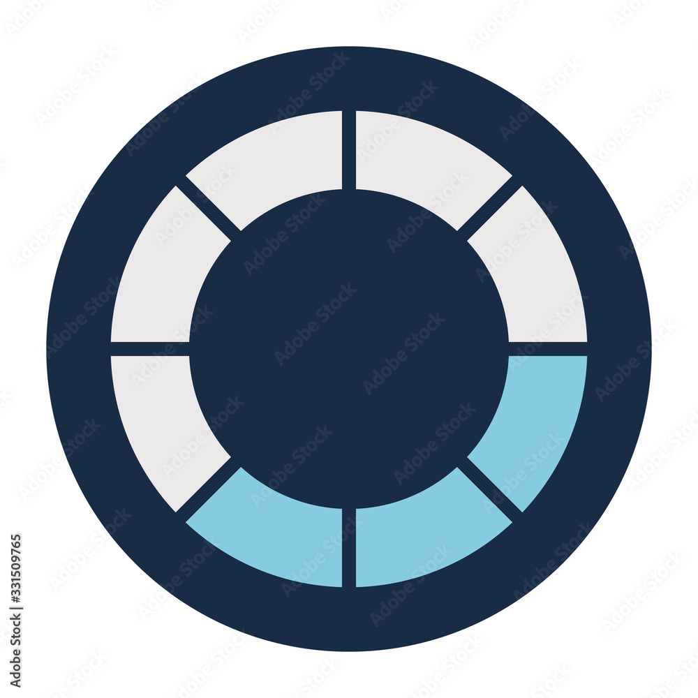 striped loading circle block style icon vector design striped loading circle block style icon vector design