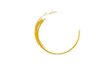 Gold glittering circle of paint golden glitter texture. Abstract gold glittering textured. gold circle frame set