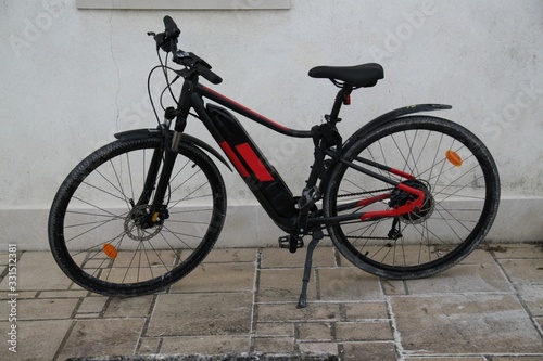 Black electric motorized new bike 