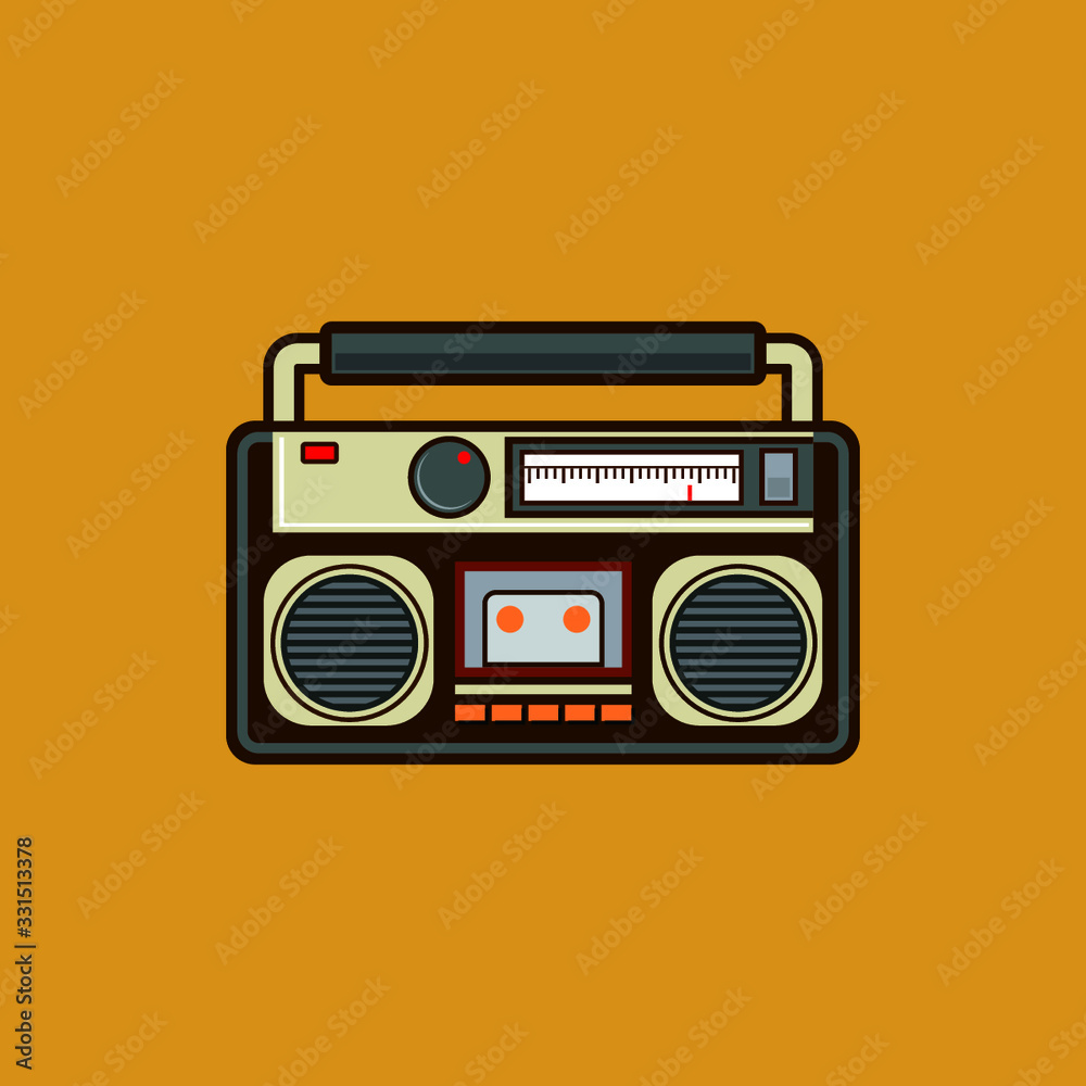 Modern radio icon. Flat illustration of modern radio vector icon for web  design Stock Vector | Adobe Stock