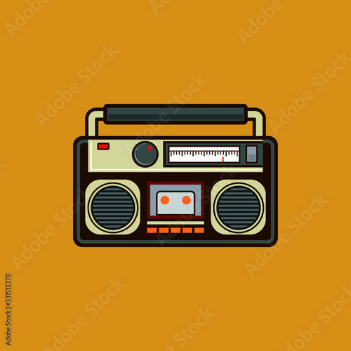  Modern radio icon. Flat illustration of modern radio vector icon for web design 