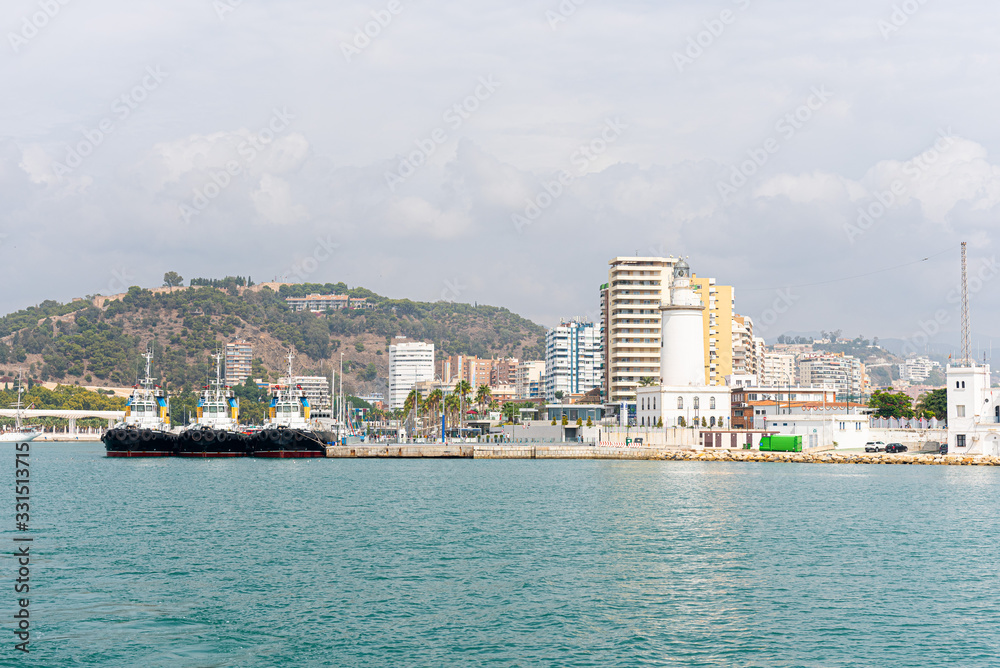 Vista de la ciudad de Málaga desde el mar