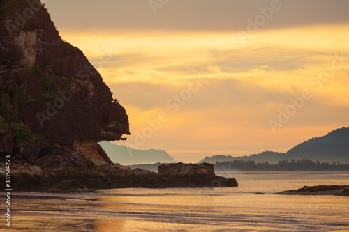 Landscape at beach in Borneo Bako national park Malaysia