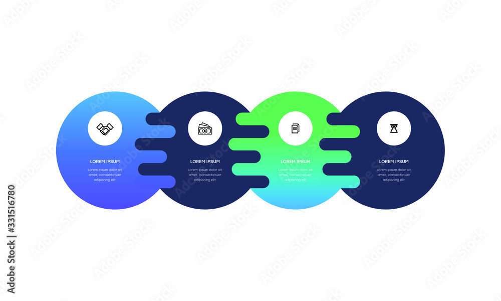Vetor de Infographic. Vector Infographic design template with icons and ...