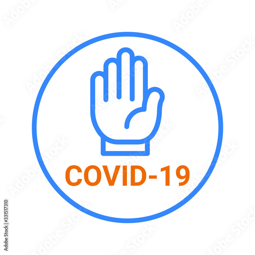Corona virus vector icon icon, virus alert, awareness about covid-19 © hr-gold