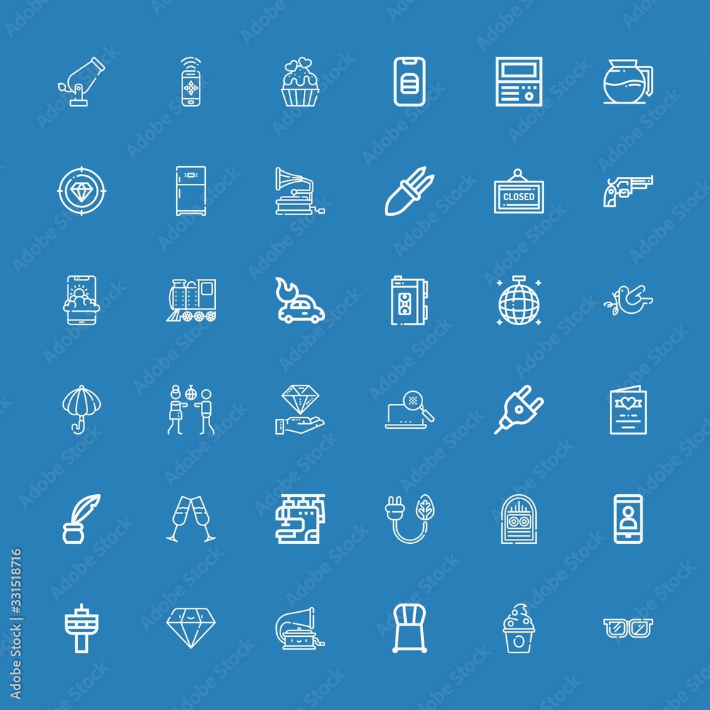 Editable 36 retro icons for web and mobile Editable 36 retro icons for web and mobile