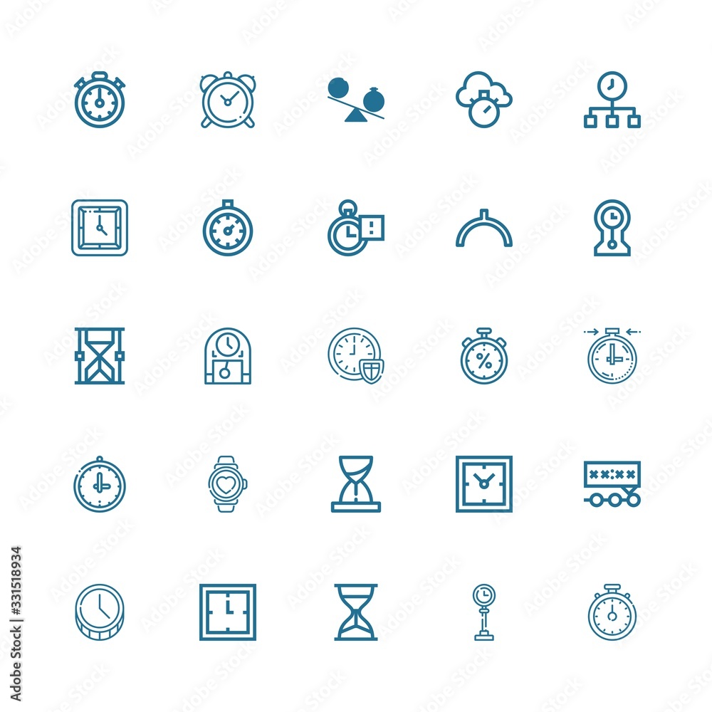 Editable 25 hour icons for web and mobile Editable 25 hour icons for web and mobile
