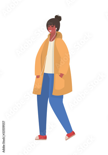 Girl with smartphone vector design