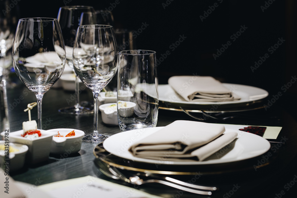 luxury tableware beautiful table setting in restaurant luxury tableware beautiful table setting in restaurant