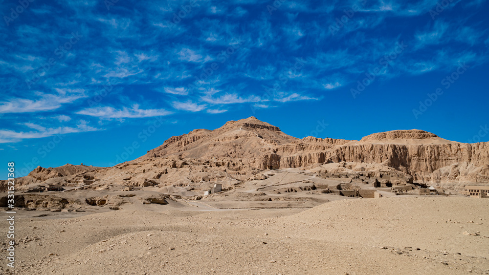 Luxor, Egypt : The Mortuary Temple of Hatshepsut, also known as the Djeser-Djeseru, is a mortuary temple of Ancient Egypt located in Upper Egypt.