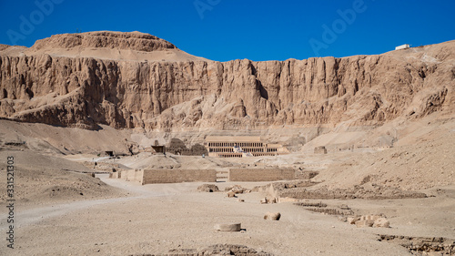Luxor, Egypt : The Mortuary Temple of Hatshepsut, also known as the Djeser-Djeseru, is a mortuary temple of Ancient Egypt located in Upper Egypt. © merlin74