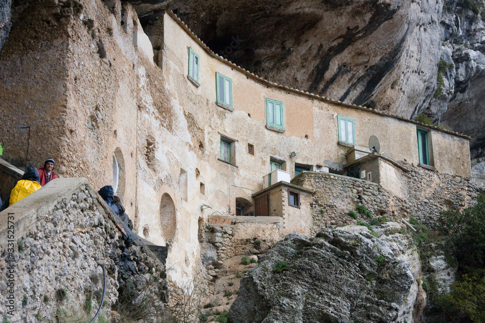hermitage of San Michele in the Picentini mountains. Campagna, Salerno, Campania, Italy