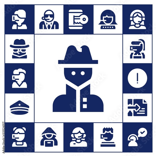 agent icon set