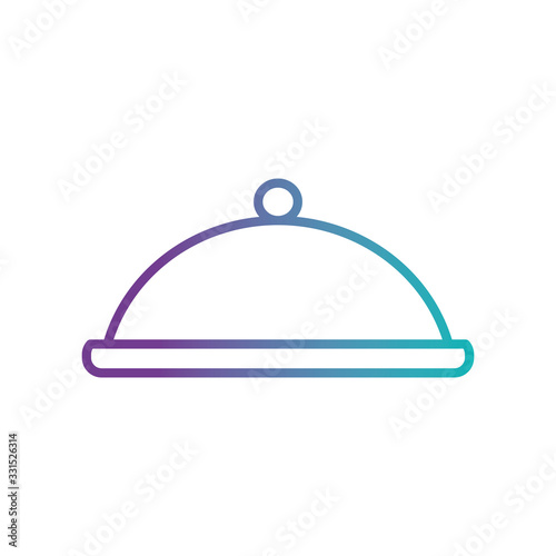 Isolated platter gradient style icon vector design