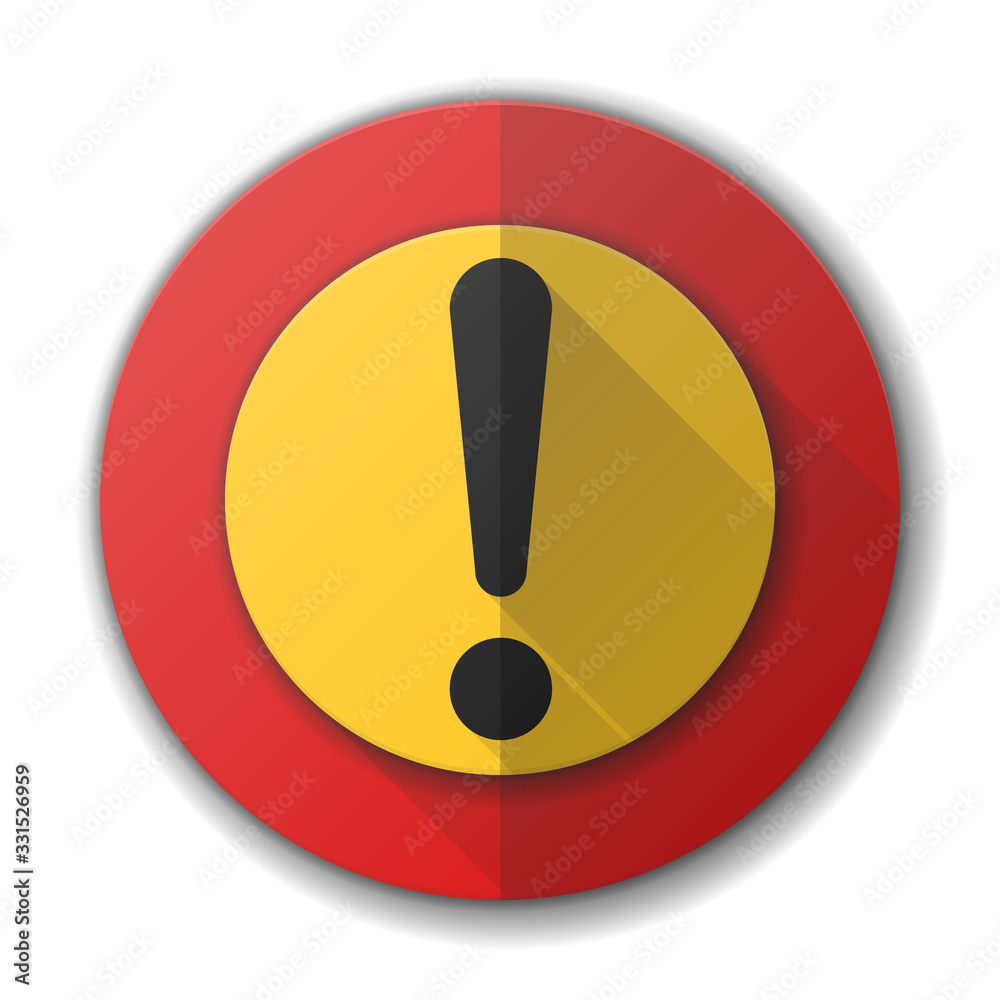 Exclamation Danger Alert sign label illustration Exclamation Danger Alert sign label illustration