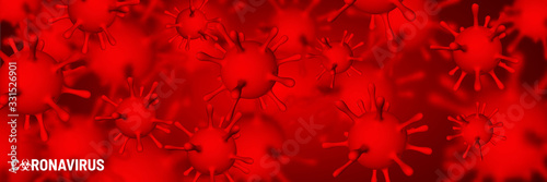 Coronavirus Covid-19, 2019-nKoV. 3d illustration of virus unit. World pandemic concept. Vector illustration
