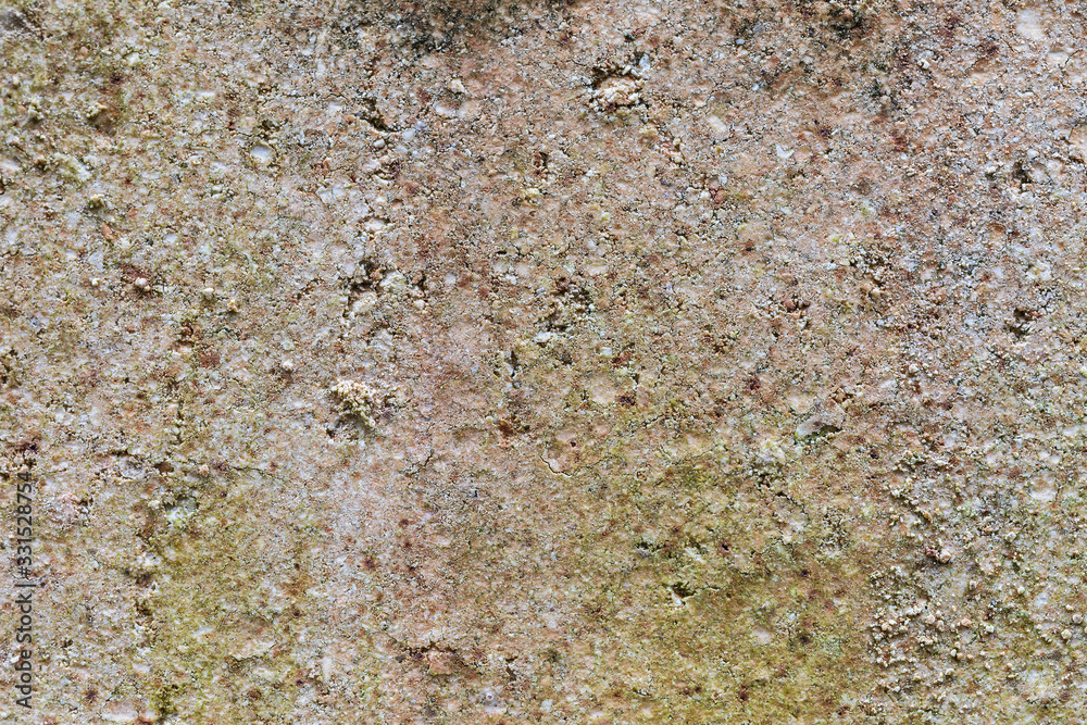 Part of the stone wall is moldy. Abstract background Part of the stone wall is moldy. Abstract background