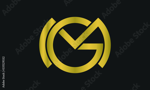 GM, MG Letter Logo Design with Creative Modern Trendy Typography and monogram logo.