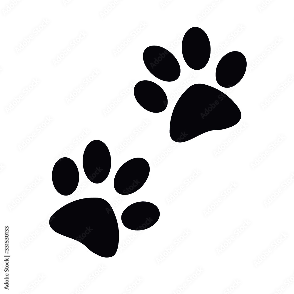 Dog, paw, sign, vector illustration Dog, paw, sign, vector illustration