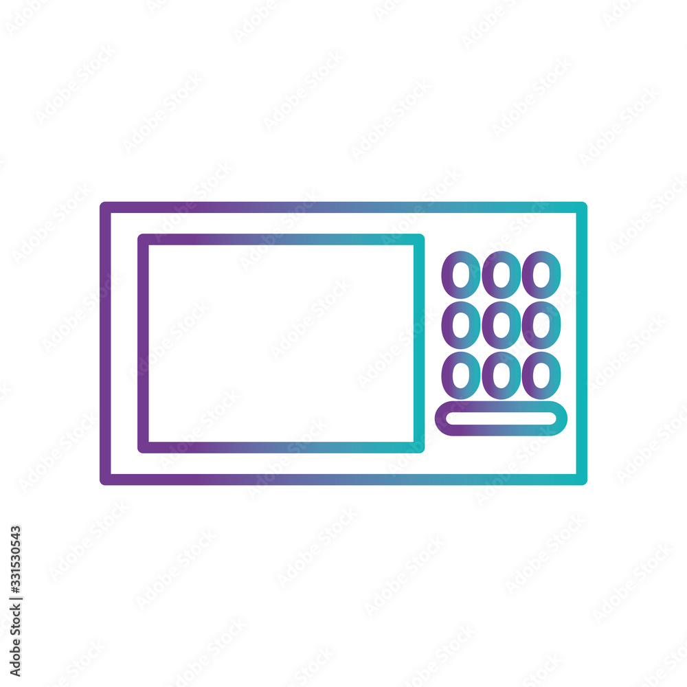 Isolated microwave gradient style icon vector design Isolated microwave gradient style icon vector design