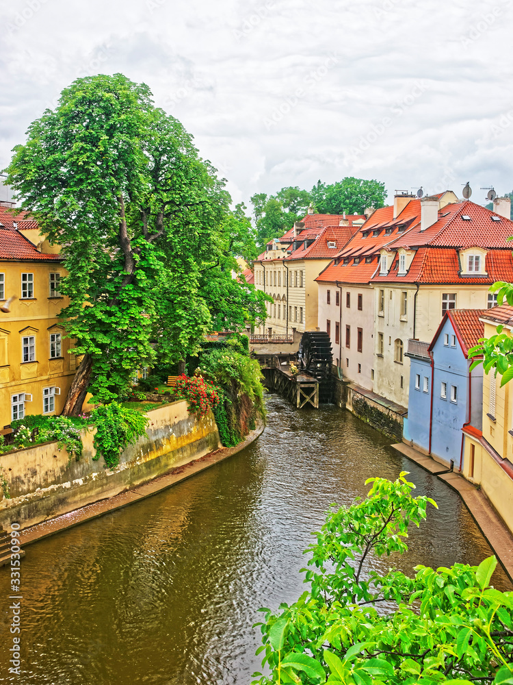 Kampa Island and Certovka River and Watermill