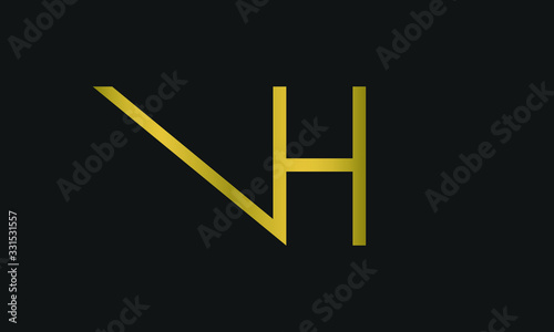 HV  VH Letter Logo Design with Creative Modern Trendy Typography and monogram logo.
