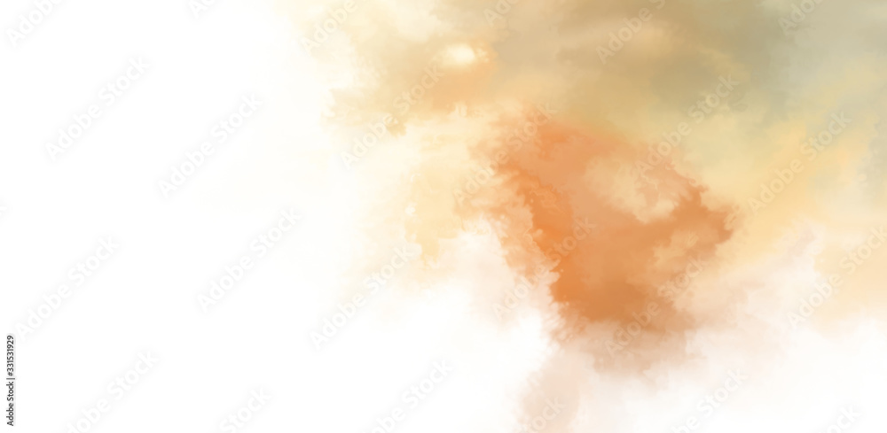 Naklejka premium Abstract colorful watercolor on white background. Digital art painting.