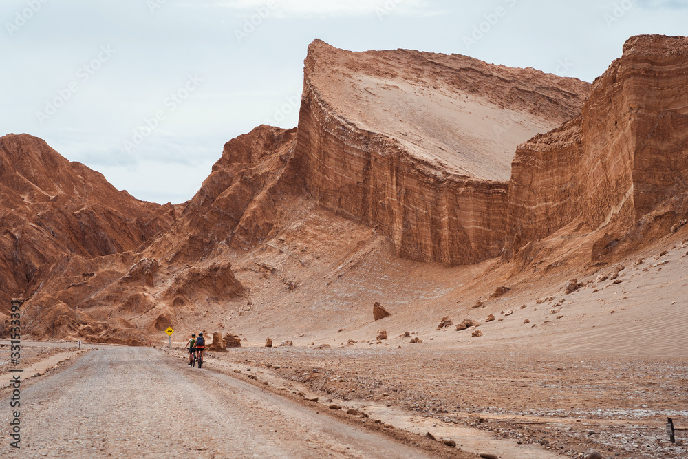 Moon Valley (Spanish: Valle de la Lune ) in the Atacama Desert, Chile, South America.