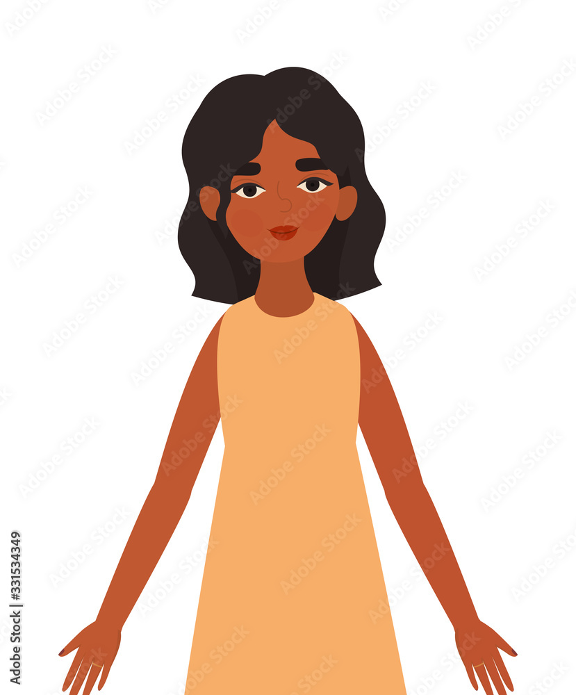 Fototapeta premium Isolated avatar woman vector design