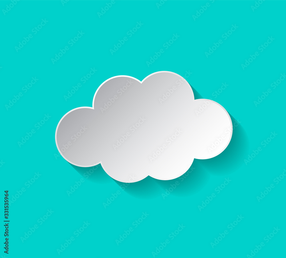 Paper clouds on blue background. Floating clouds. Vector illustration Paper clouds on blue background. Floating clouds. Vector illustration