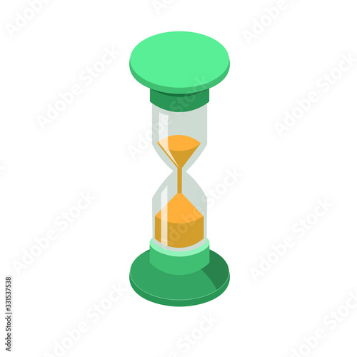 hourglass illustration design element. flat icon. sandglass flat icon