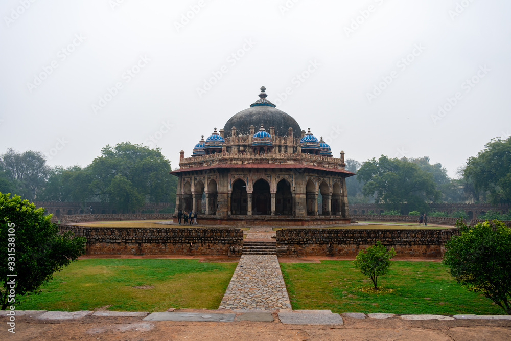 India, Delhi, New Delhi - 8 January 2020 - Isa Khan Niyazi's Tomb
