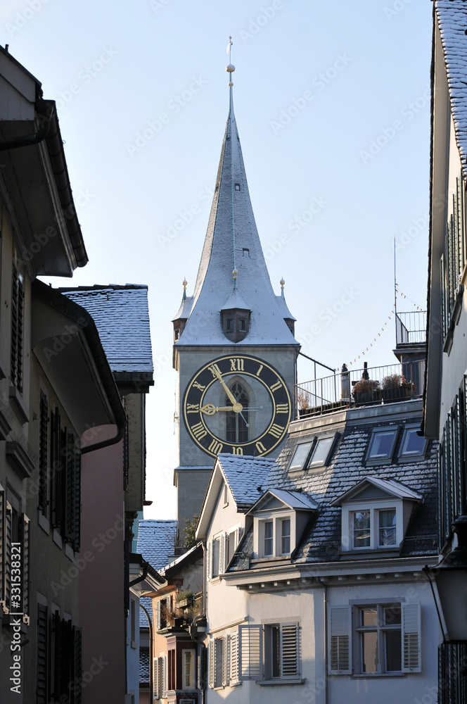 Zurich centre vieille ville - Suisse en hiver 